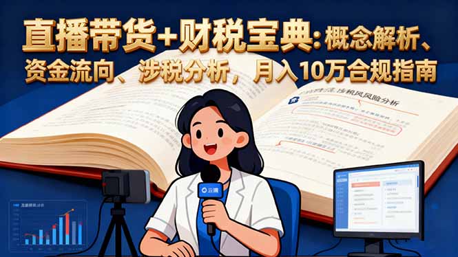 直播带货+财税宝典：概念解析、资金流向、涉税分析，月入10万合规指南-jixi