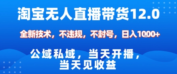 淘宝无人直播12.0，公域私域技术，不封号，不违规布局双十一流量风口，日入1k(独家技术)【揭秘】-jixi