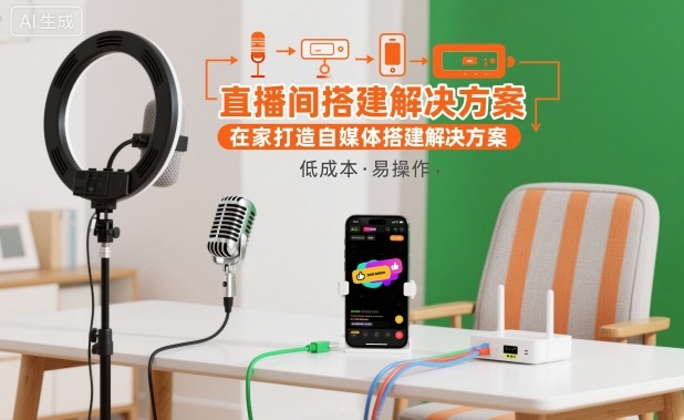 直播间搭建解决方案，在家打造自媒体搭建解决方案-jixi