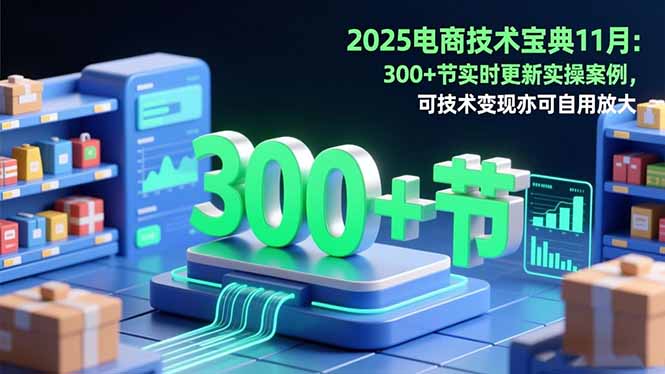 2025电商技术宝典11月：200+节实时更新实操案例，可技术变现亦可自用放大-jixi