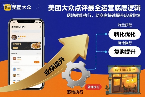 美团大众点评最全运营底层逻辑，落地就能执行，助商家快速提升店铺业绩-jixi