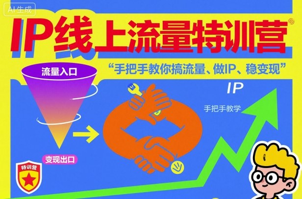 IP线上流量特训营，手把手教你搞流量、做IP、稳变现-jixi