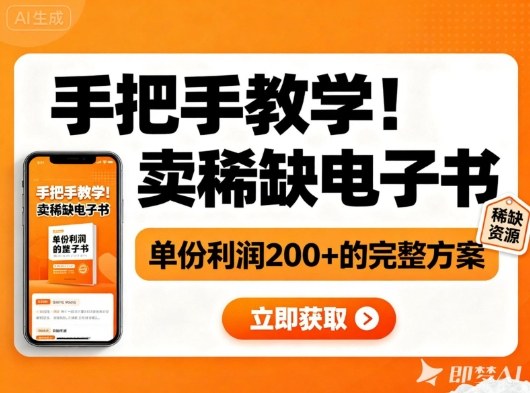 手把手教学！在小红书卖稀缺电子书，单份利润2张+的完整方案-jixi