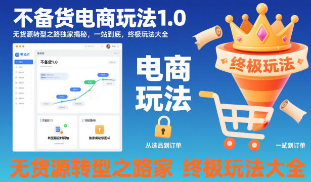 不备货电商玩法1.0，​无货源转型之路独家揭秘，一站到底，终极玩法大全-jixi