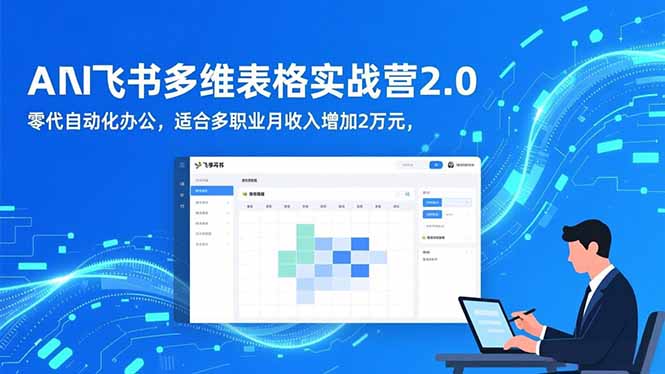 AI+飞书多维表格实战营2.0：零代码自动化办公，适合多职业月收入增加2万元-jixi