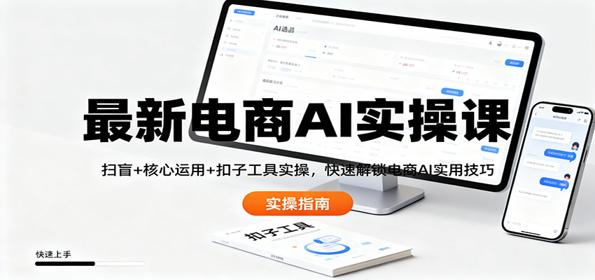 最新电商AI实操课：扫盲+核心运用+扣子工具实操，快速解锁电商AI实用技巧-jixi