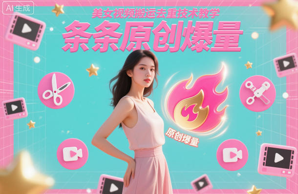 美女视频搬运去重技术教学，条条原创爆量-jixi