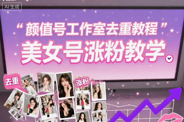 颜值号工作室去重教程，美女号涨粉教学-jixi